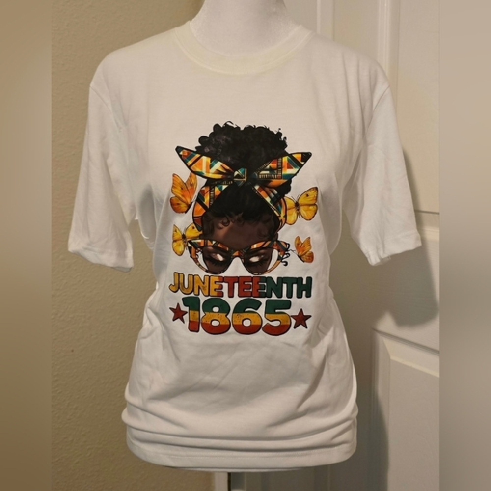 NEW‎ Women's Juneteenth 1865 Short Sleeve Shirt. Size Medium